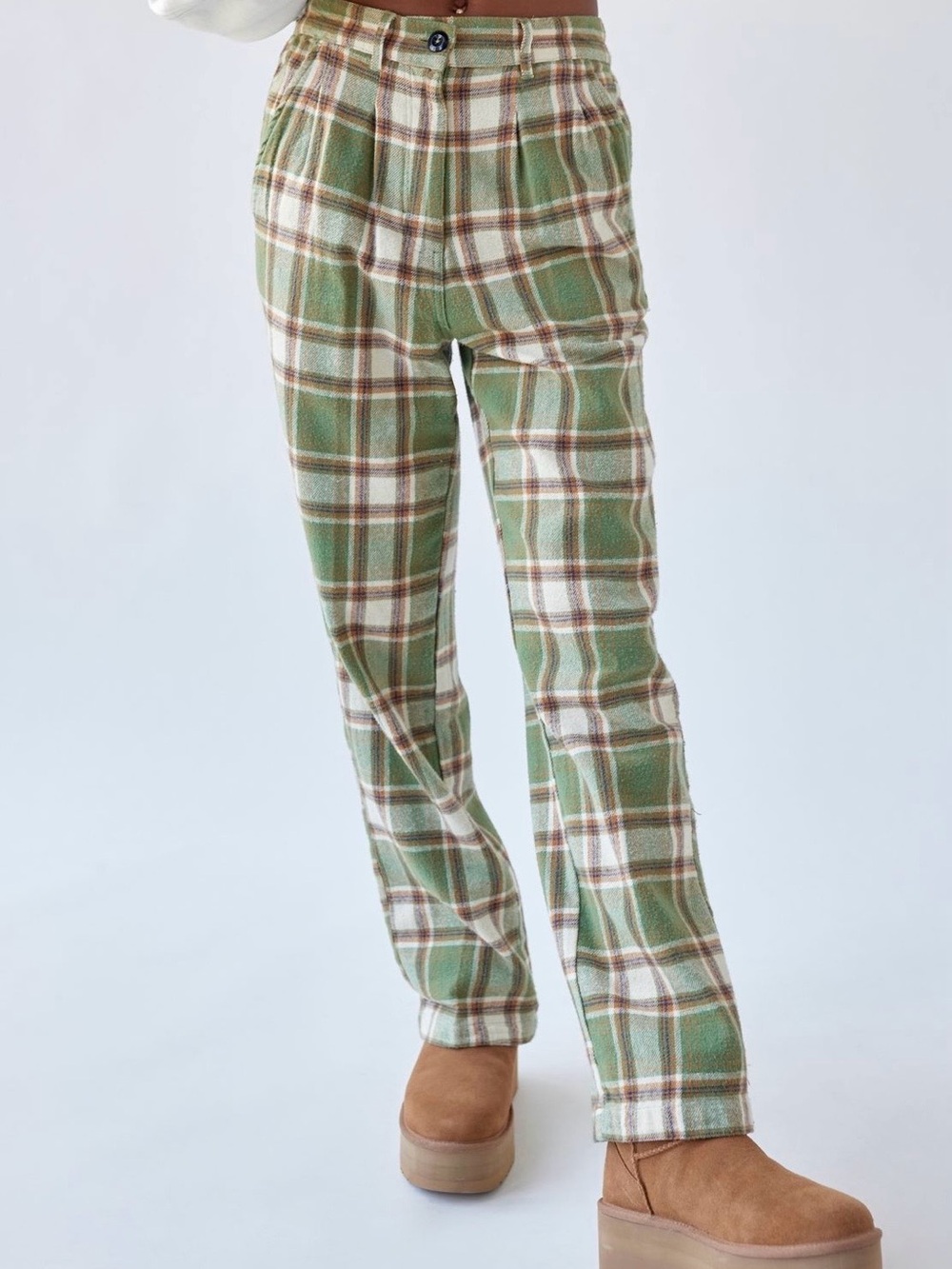 Obey Pia Green Flannel Pants